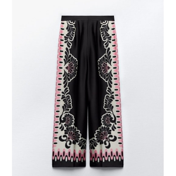 ❌️SOLD❌️ZARA SET FLORAL PRINT SHIRT AND STRAIGHT CUT PANTS SIZE S - Picture 7 of 12